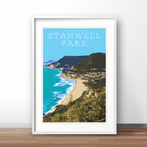 Stanwell Park, Sydney Vintage Poster, australischer Retro-Druck, Vintage Australia Travel Poster