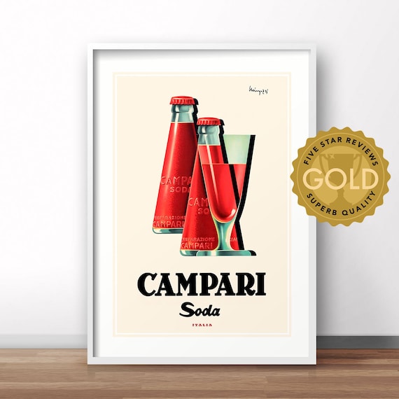 Buy Campari L'aperitivo Vintage Poster Print Advertising Campari