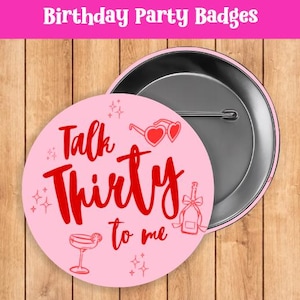 30 - Talk Thirty to me - Geburtstagsbuttons - Auf Wiedersehen 20er