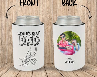 Personalised fathers day stubby holder • photo cooler • dad gift