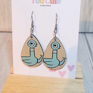 Pigeon, Book Week Dangle Earrings