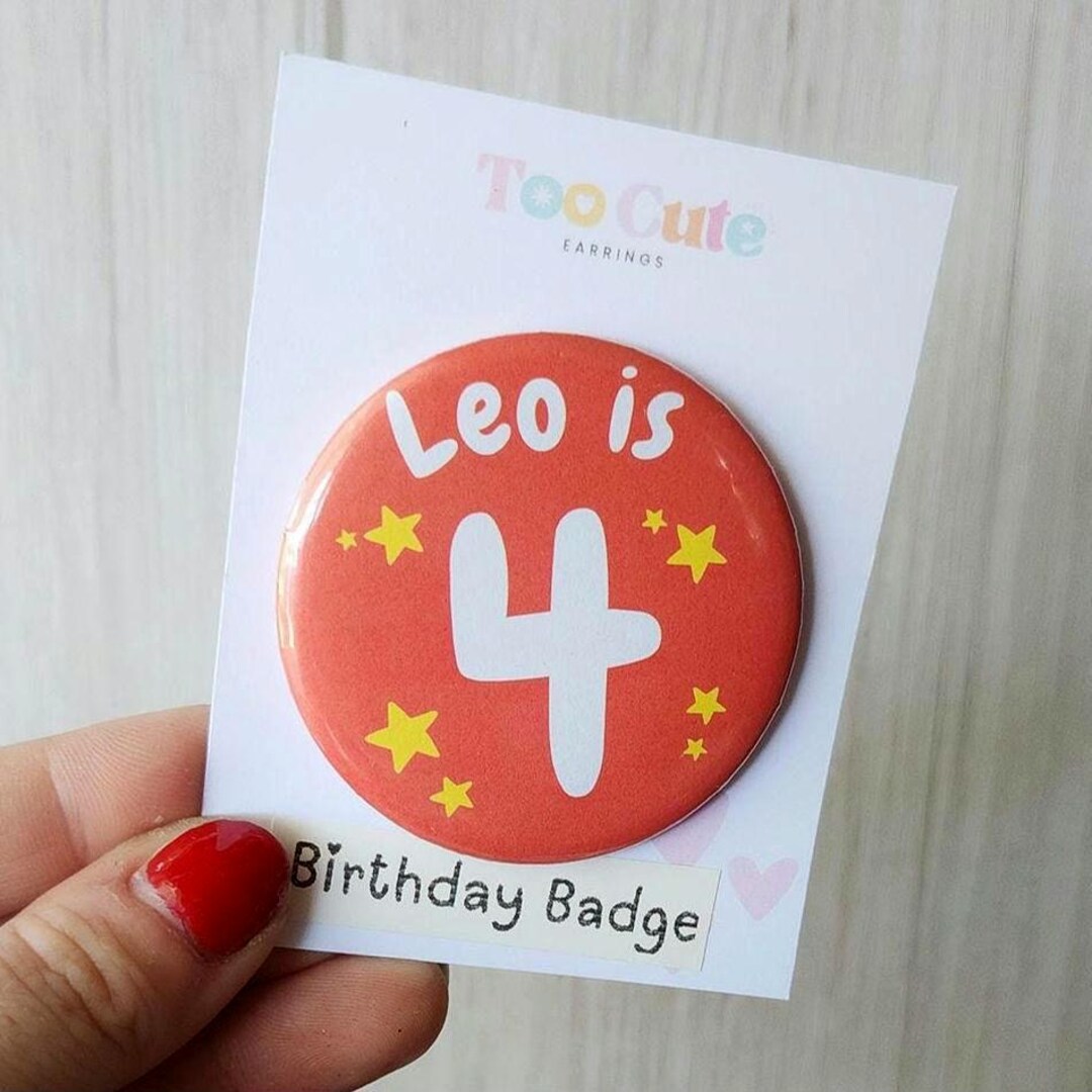 Kids Personalized Birthday Badges - Etsy
