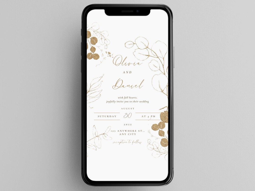 Digital Wedding Invitation Funeral Electronic Invitation for Etsy