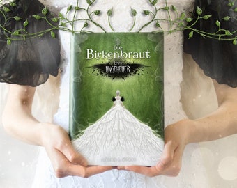 May include: A book cover with a green background and a white tree-like design. The title is "Die Birkenbraut und der Ungheuer" by  "Afraine L. Sulzer".