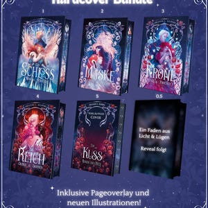 Hardcover Castle Bundle with colored edges - A Castle of Silver and Shards Bundle 1-6 with Page Overlay