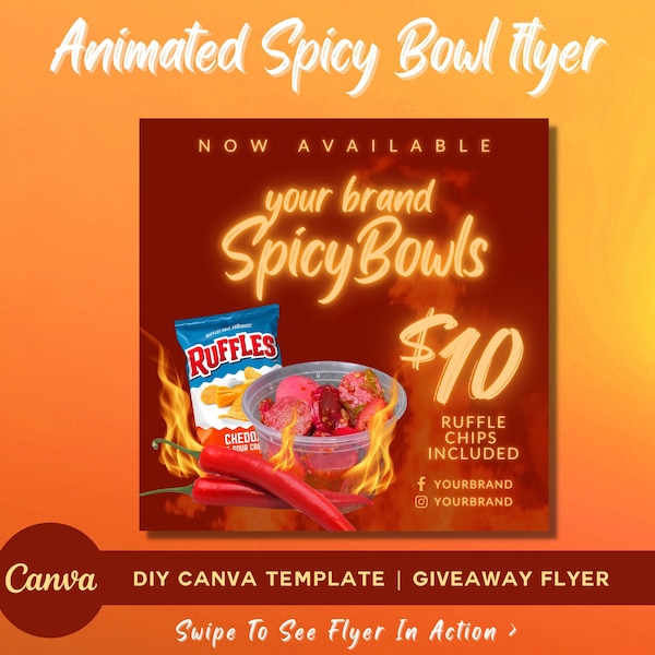 DIY Animated Spicy Bowl Flyer