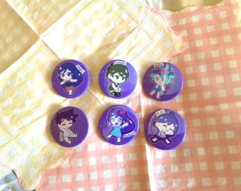 Omori Badge set || Pinback button badges