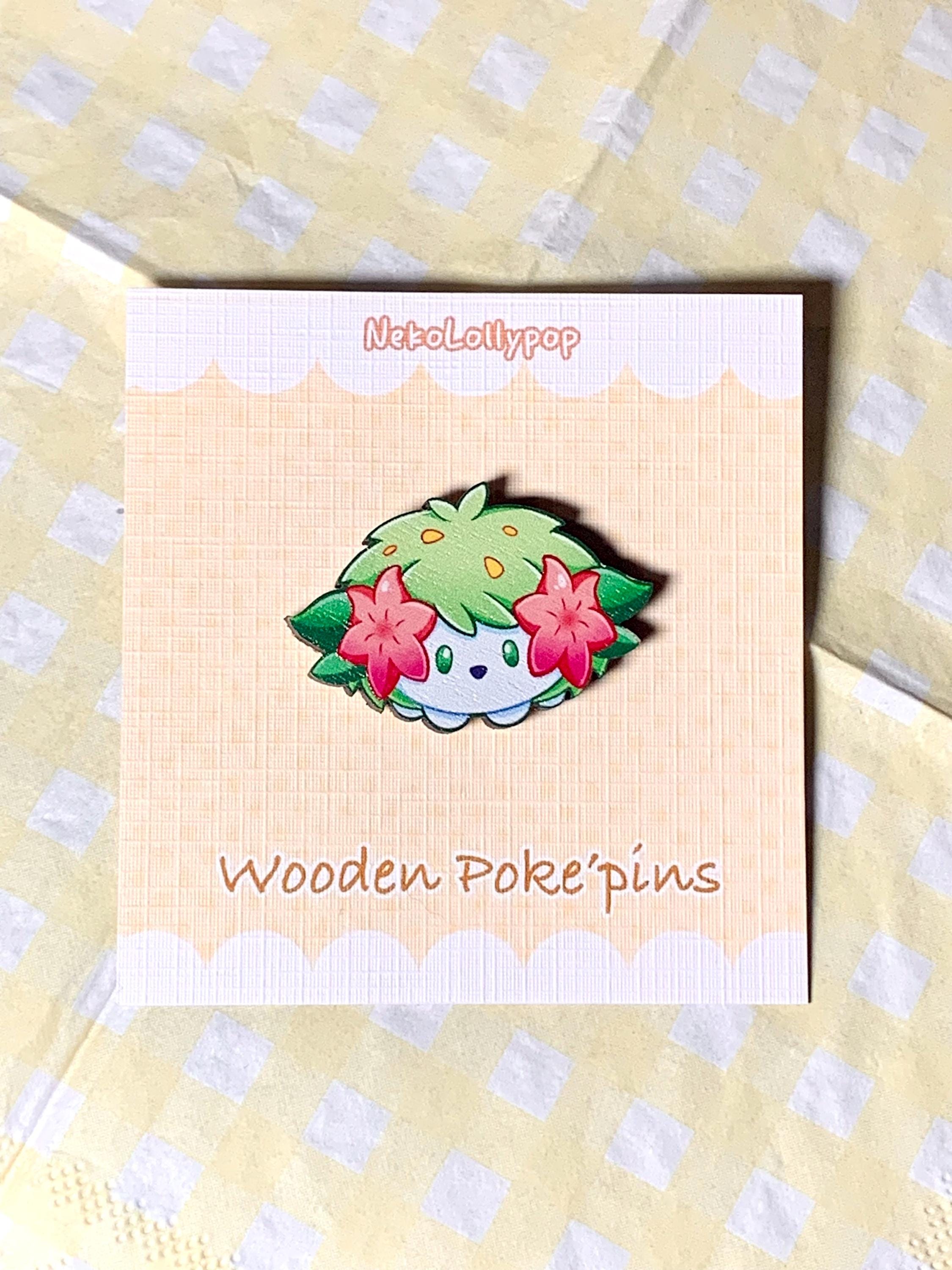 NEW PINS!, Pokechibis, 35mm Wooden Pins, Cute Chibis, Jirachi, Victini ...