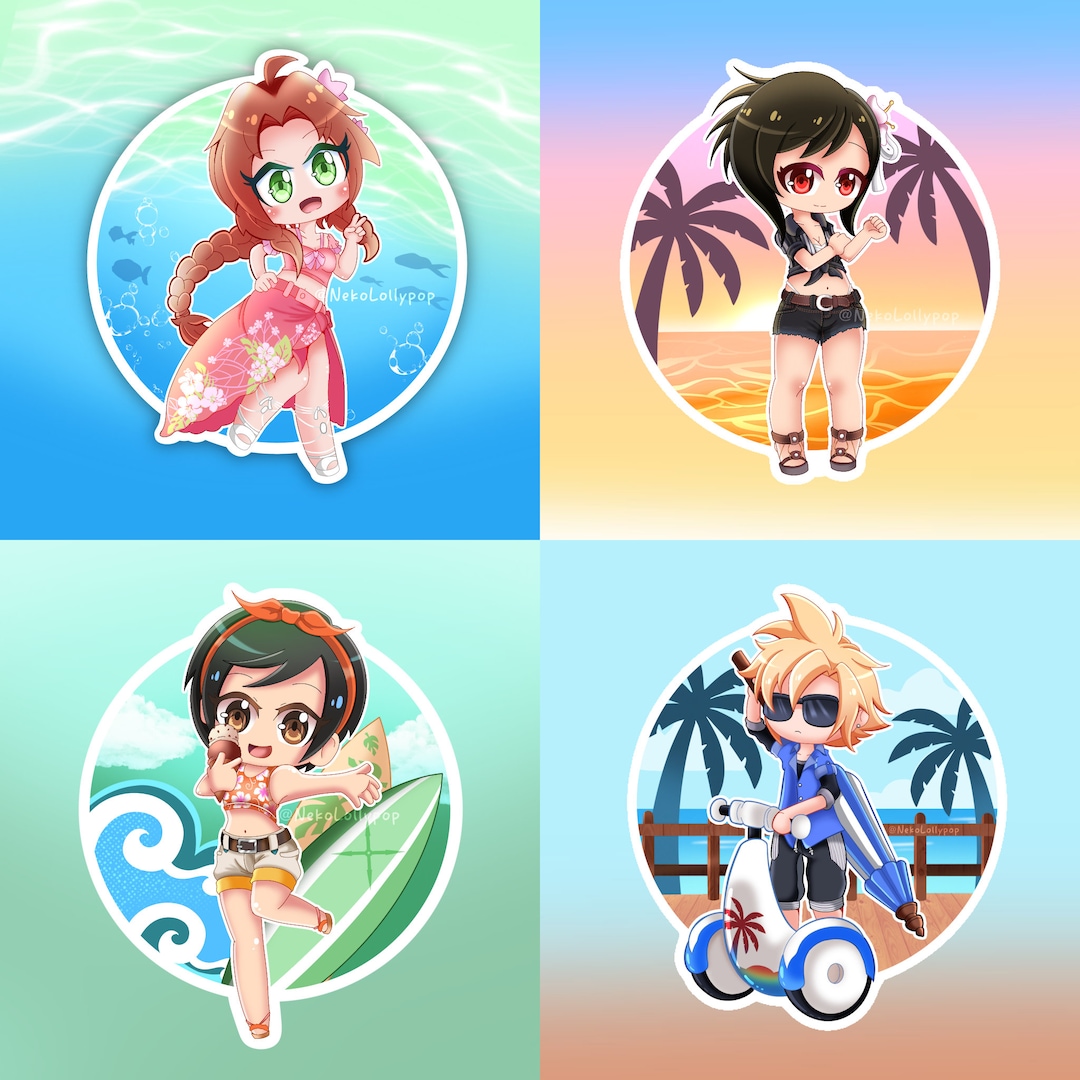 Rebirth Sticker FF7 Rebirth Characters || Vinyl Stickers || Cloud, Aerith, Tifa, Yuffie ...