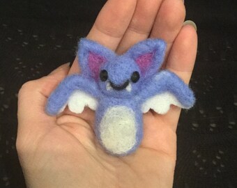 Needle Felt Bat - Kawaii Bat - Felt Animals - Felt Bat - Vampire Bat - Cute - Anime Bat - Bat Plush - Miniature