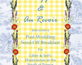 Sunday Breakfast Post-Wedding Invitation, Wedding Brunch Invitation, Send-Off Invitation