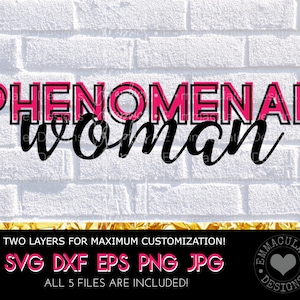 Phenomenal Woman SVG: Empowered Women Cut File (Commercial Use)