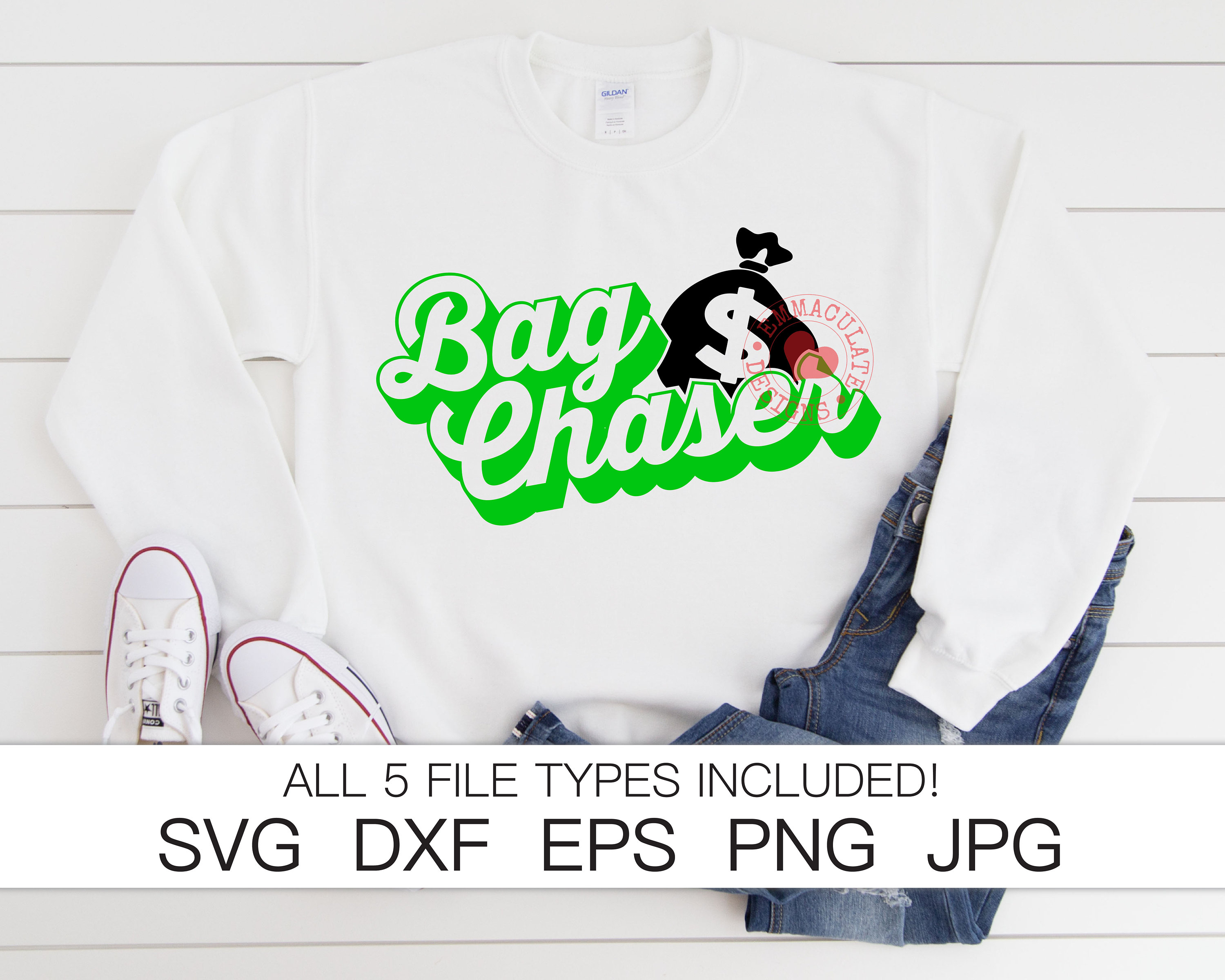 Bag Chaser SVG Go Getter Goal Digger svg Money svg png | Etsy