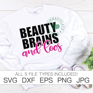 Beauty Brains and Locs SVG : fichier de coupe de cheveux naturels (usage commercial)