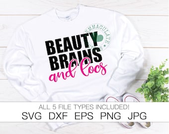 Beauty Brains and Locs SVG | Locs svg | Dreadlocks svg | Loctician | Natural Hair svg | cut files | png | dxf | eps | commercial use