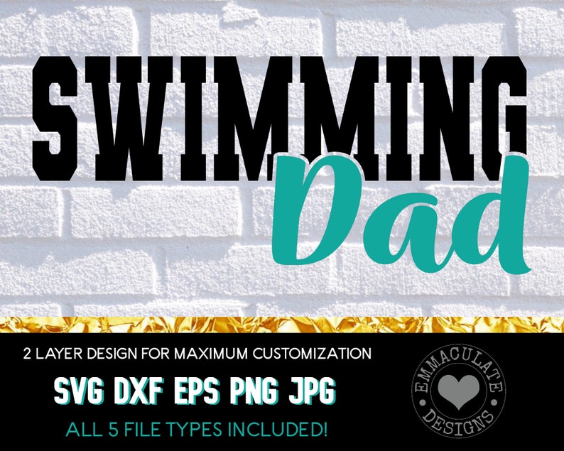 Swimming Dad SVG Swim Team Proud Parent svg Summer Sport Etsy