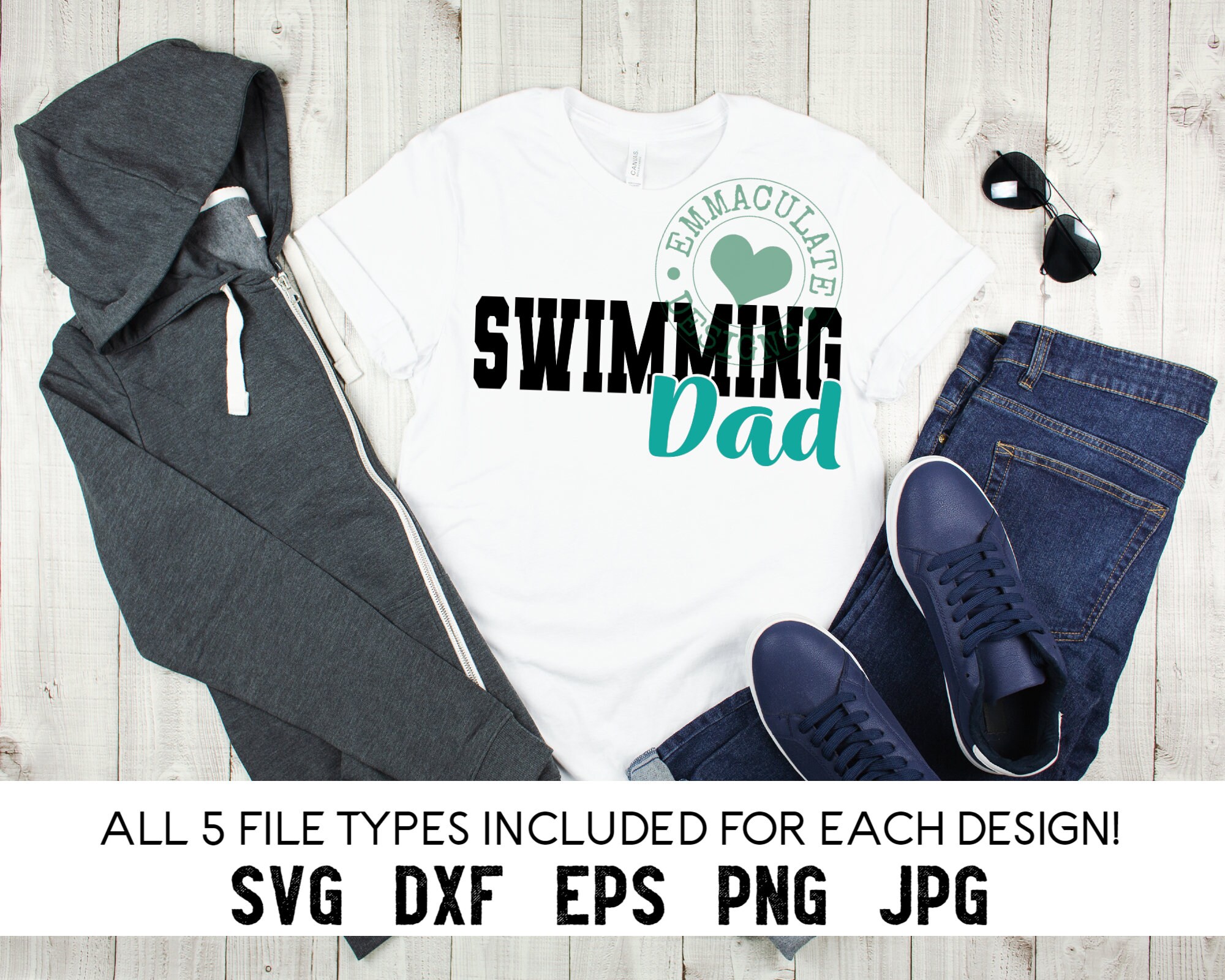 Swimming Dad SVG Swim Team Proud Parent svg Summer Sport Etsy