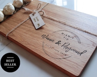 Personalized Cutting board with family name, Custom Wedding Gift for couple, Charcuterie board, Serving Board, Bridal Shower Gift