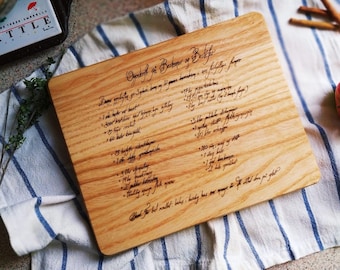 Mother's Day Gift, Handwritten Recipe Cutting Board, Personalized Cutting Board Grandma's Handwriting, Engraved Recipe, Gift for Mom,