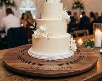 Wedding Cake Stand, Wedding Keepsake, Solid Round Cake Stand, Cake Platter, Rustic Cupcake Stand, Rustic Wedding Gift