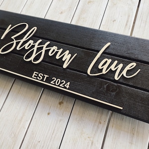 Wood Blossom Lane Sign, Farmhouse Memory Lane Sign, Personalized Lane Sign, Custom Lovers Lane Sign, Rustic Butterfly Lane Sign, Garden Gift