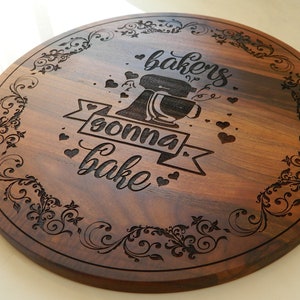 Custom Bakery Cutting Board, Culinary Gift for Bakers, Personalized Bakery Logo Design, Baking, Baker Gift, Bakers Gonna Bake Cutting Board