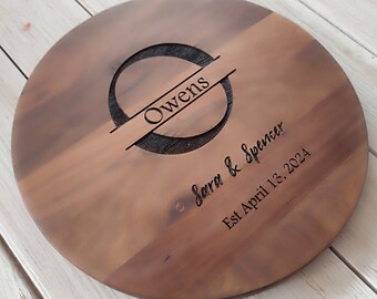 Large Wood Lazy Susan Turntable, Personalized Lazy Susan, The Best Memories Are Made Gathered Around the Table Board, Table Centerpiece