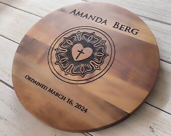 Christian Couple Gift, Luther Rose Cutting Board, Protestant Wedding Gift, Lutheran Rose Inspired Gift, Luther Rose Housewarming Gift