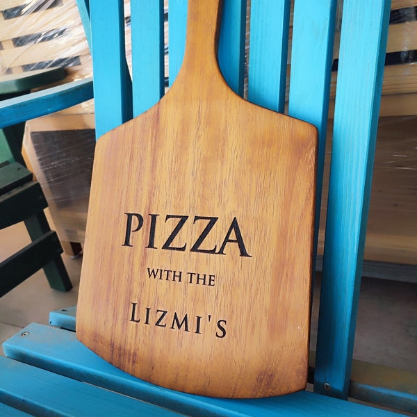 Pizza Paddle Personalized, Custom Name Pizza Peel, Engraved Pizza Board, Housewarming, Realtor Gift, Pizza Lover’s Gifts, Wood Pizza Shovel