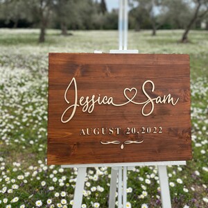 This Personalized Couple Names Sign is a heartfelt wedding gift for couples, beautifully crafted in wood with a heart shape. Perfect for Valentine's Day or as an anniversary gift, it adds a loving, customized touch to any home.