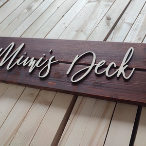 Personalized Deck Sign, Outdoor Wooden Sign, Custom Patio Sign, Backyard Plaque  Sign, Custom Yard Sign , His, Her Deck Sign,Farmhouse Sign