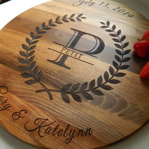 Personalized Wedding Cake Stand with Names | Custom Rustic Hardwood Cake Stand | Engraved Wedding Keepsake | Fast Worldwide Shipping