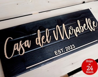 Casa Del Sign, Custom Mi Casa Es Su Casa Sign, Welcome Wood Sign, Mexican House Sign, Southwestern House Sign, Hispanic Family Name Signs