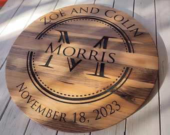 Personalisierte Lazy Susan, Custom Lazy Susan, Gravierte Familienname Lazy Susan, Hochzeitsgeschenk, Paare Geschenk, Verlobungsgeschenk, Housewarming Geschenk