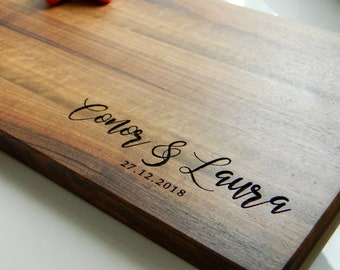 Custom Cutting Board, Engraved Walnut Wedding Cutting Board, Engraved Anniversary Gift, Personalized Wedding Gift, Custom Chopping Board