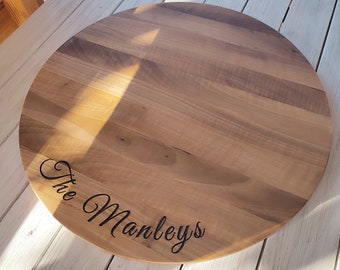 Family Name Lazy Susan Turntable, Custom Lazy Susan For Dining Table, Wedding Gift, Anniversary Gift, Wife Gift, Custom Family Gift