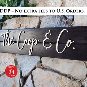 Custom Coop Sign, Custom Palace Sign,Personalized Clucking Ham Palace Sign, Personalized Chicken Lover Gift, Farm, Barn Established Sign