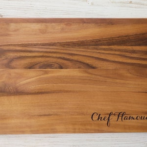 Personalized Head Chef Cutting Board, Wooden Chopping Board for Chef Gift, Culinary Gift for Wife, Kitchen Gift for Mom, Custom Baker Gift