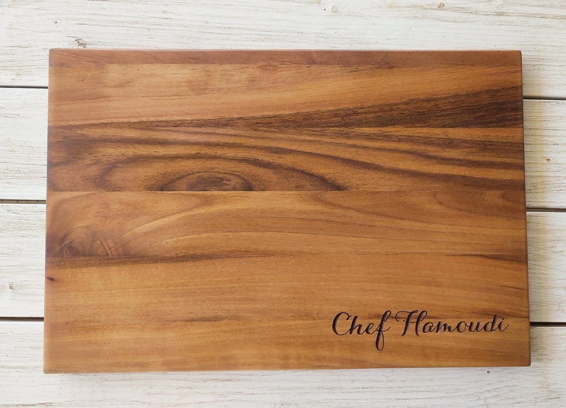 Personalized Head Chef Cutting Board, Wooden Chopping Board for Chef Gift, Culinary Gift for Wife, Kitchen Gift for Mom, Custom Baker Gift