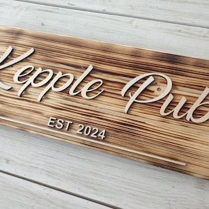 Custom Wood Bar Sign, Personalized Outdoor Bar Signs, Home Bar Sign, Sign for Pool Patio, Man Cave Sign, Custom Man Cave Sign