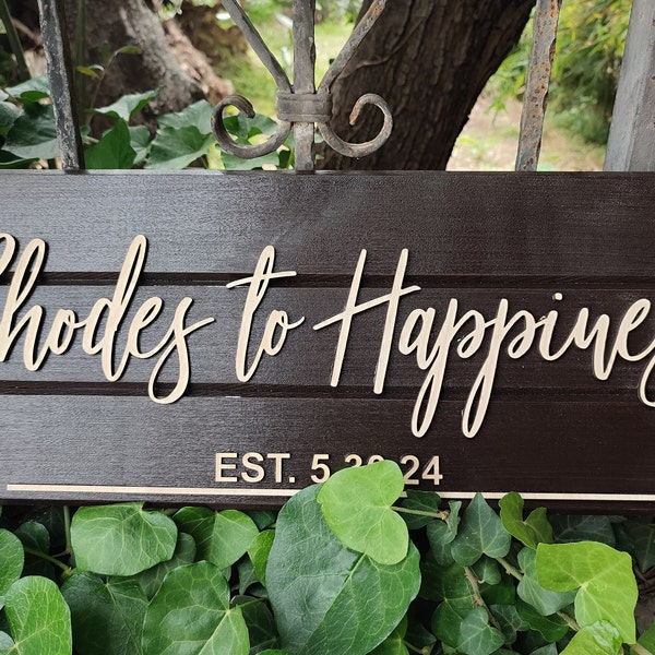 Personalized Happiness Inspiring Sign, Happiness Is Homemade Sign, Custom Positive Gift Idea, Love, Happiness Wood Sign, Happiness Sign