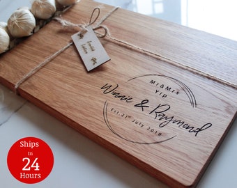 Tabla de cortar personalizada: regalo de boda, aniversario y compromiso con grabado personalizado