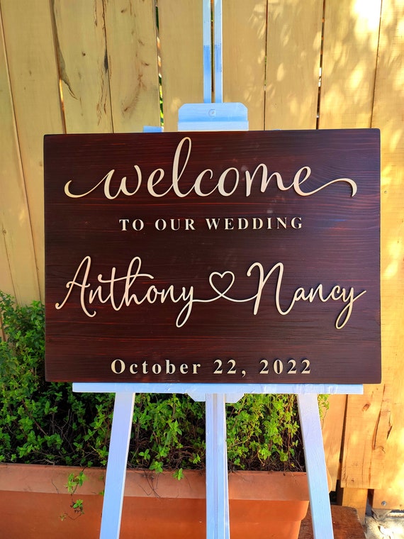 Wood Wedding Sign Wedding Reception Sign Etsy