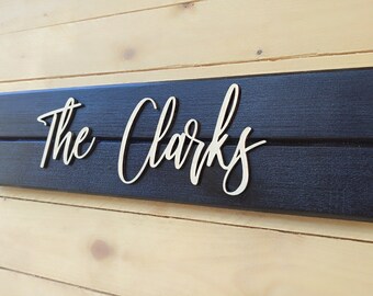 Letrero con el apellido, Letrero de establecimiento, Letrero de madera personalizado, Regalo de compromiso, Decoración rústica, Regalo personalizado, Regalo de boda, Letrero por encargo