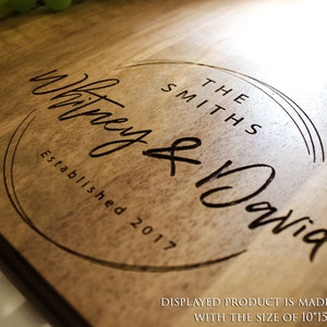 Engraved Wood Cutting Board, Personalized Wedding Gift, Custom Engraved Cutting Board Anniversary gift, Wedding Gift for Couple image 9