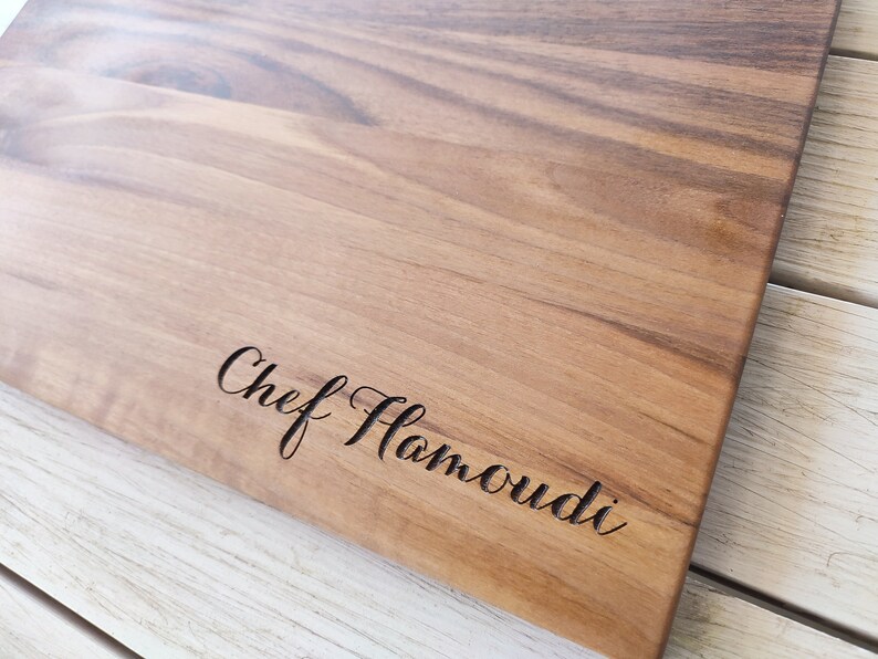 Personalized Head Chef Cutting Board, Wooden Chopping Board for Chef Gift, Culinary Gift for Wife, Kitchen Gift for Mom, Custom Baker Gift