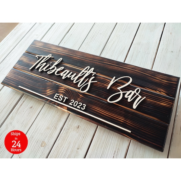 Personalized Bar Sign, Custom Pub Sign, Home Bar Sign, Custom Man Cave Sign, Home Pub Sign, Cabin Sign, Basement Bar Sign, Home Bar Decor