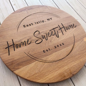 Home Engraved Cutting Board, Home Sweet Home Chopping Board, Housewarming Gift, Home Owner Gift, Custom Serving Board, Realtor Closing Gift