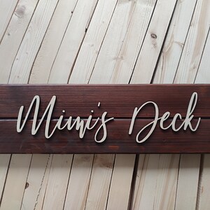 Personalized Deck Sign, Outdoor Wooden Sign, Custom Patio Sign, Backyard Plaque  Sign, Custom Yard Sign , His, Her Deck Sign,Farmhouse Sign