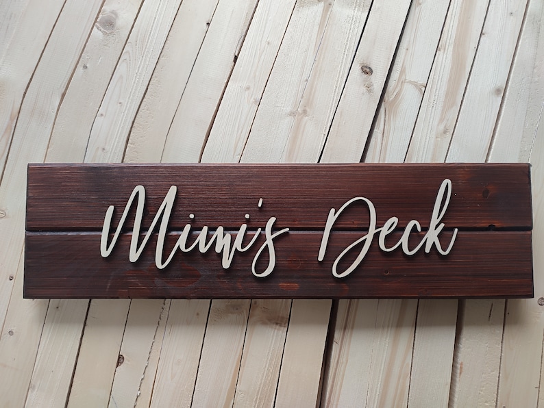 Personalized Deck Sign, Outdoor Wooden Sign, Custom Patio Sign, Backyard Plaque  Sign, Custom Yard Sign , His, Her Deck Sign,Farmhouse Sign